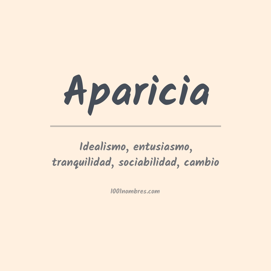 Significado del nombre Aparicia