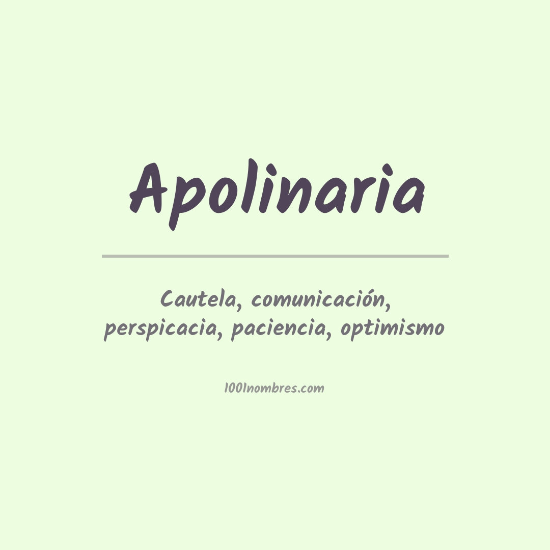 Significado del nombre Apolinaria