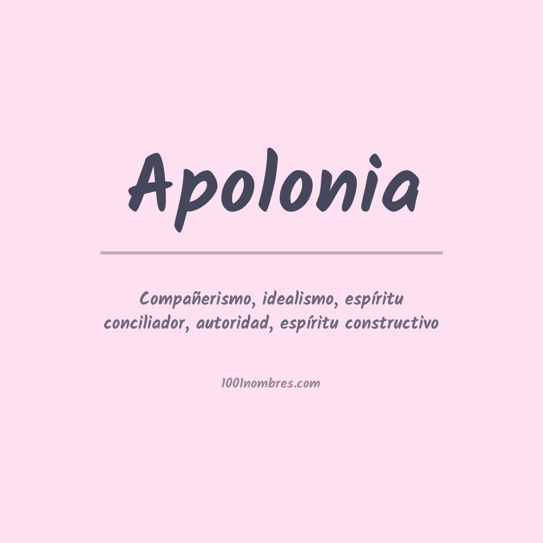 Significado del nombre Apolonia