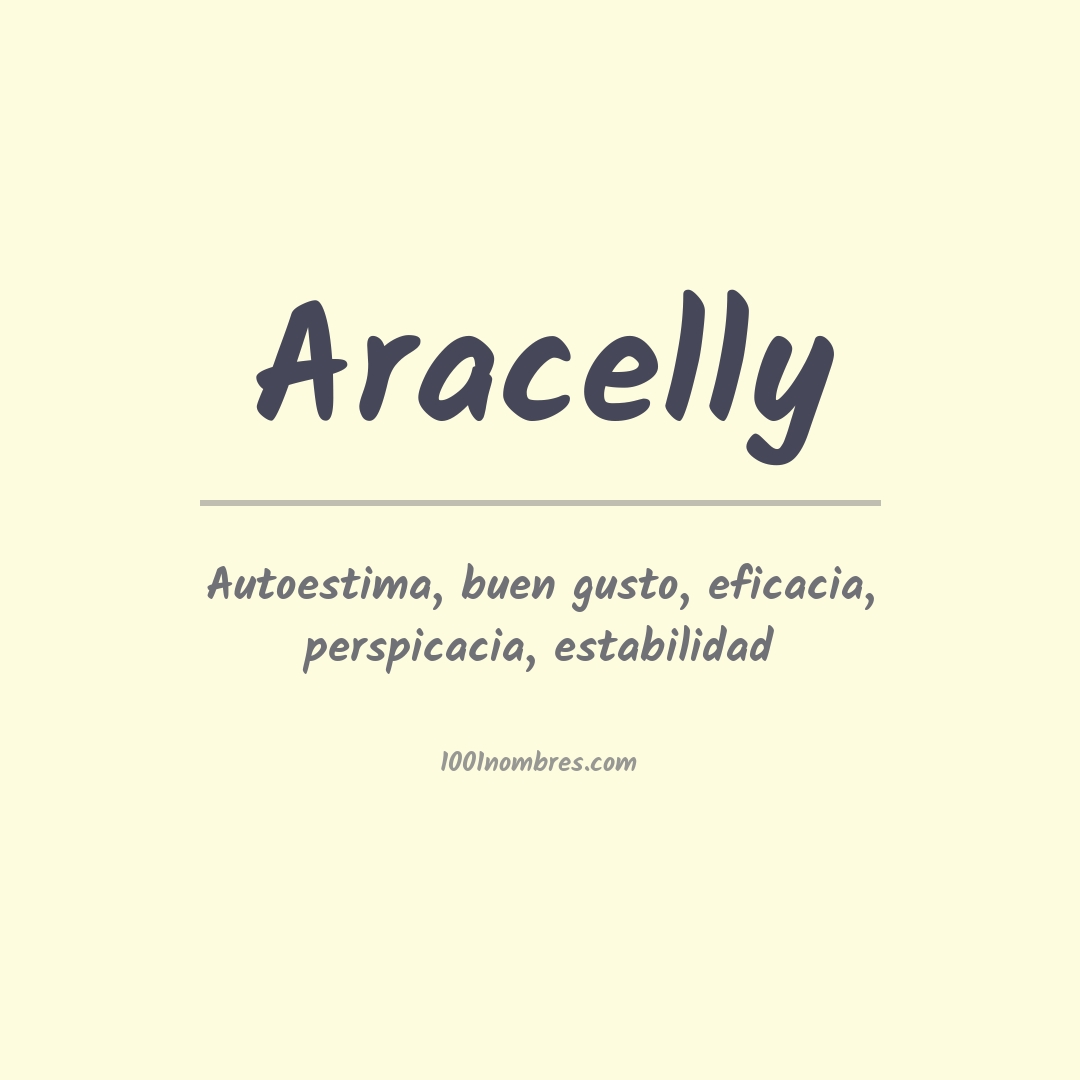 Significado del nombre Aracelly