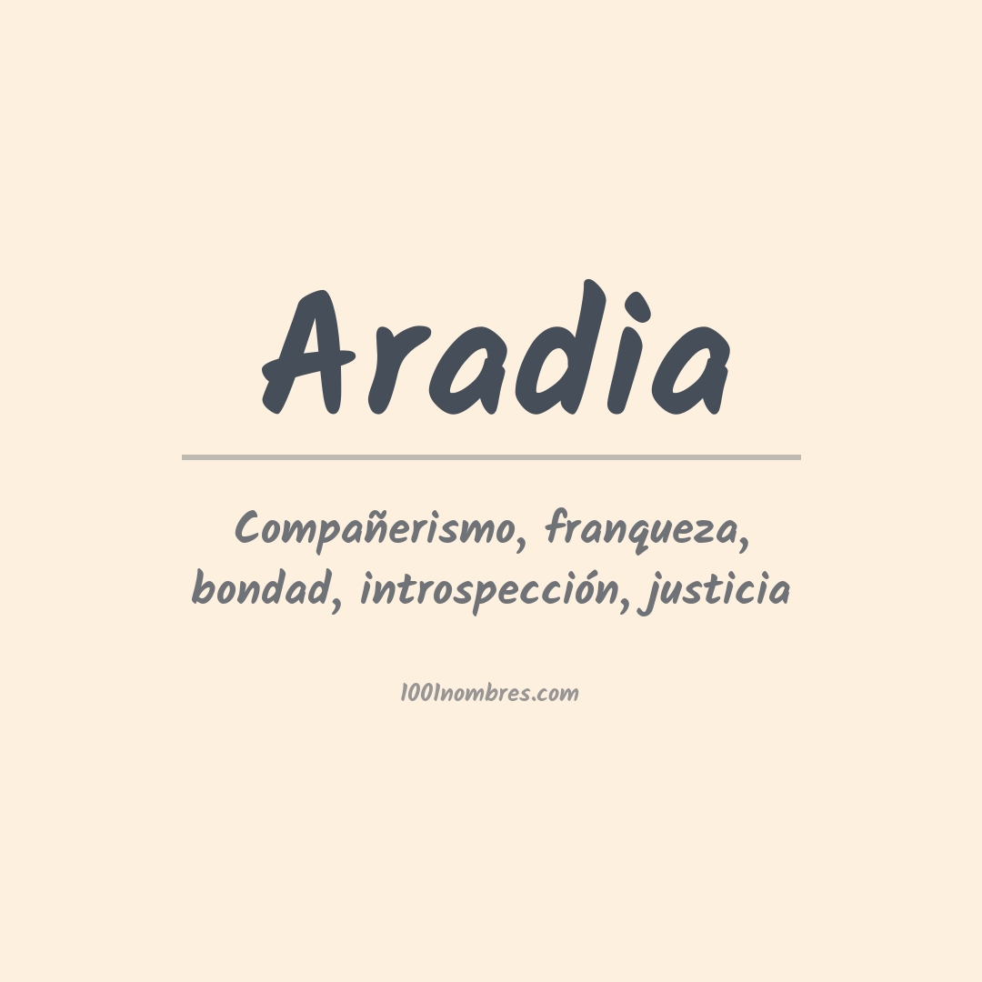 Significado del nombre Aradia