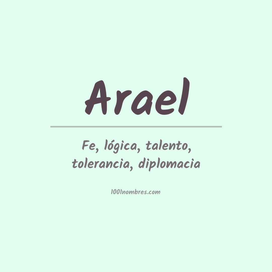 Significado del nombre Arael