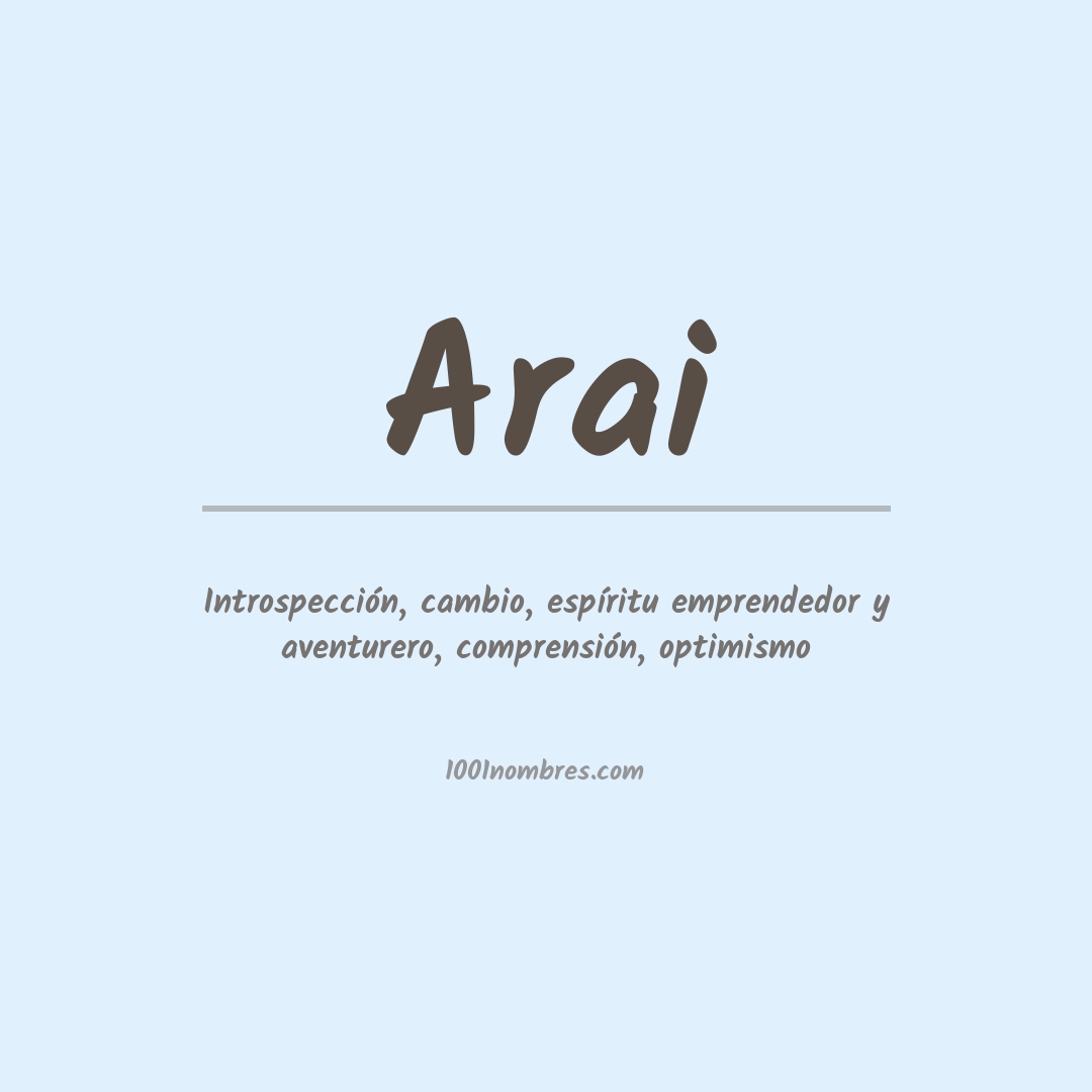 Significado del nombre Arai