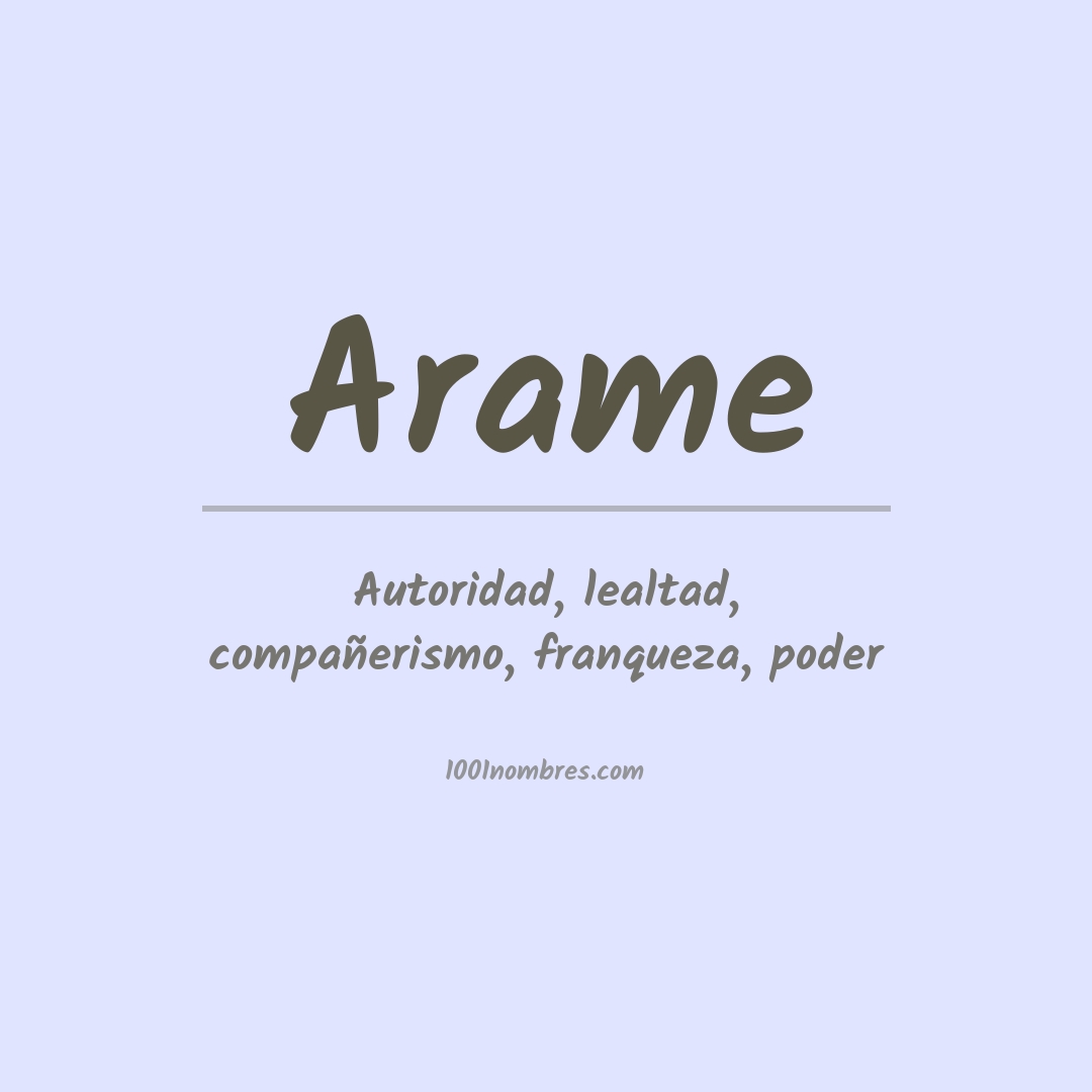 Significado del nombre Arame