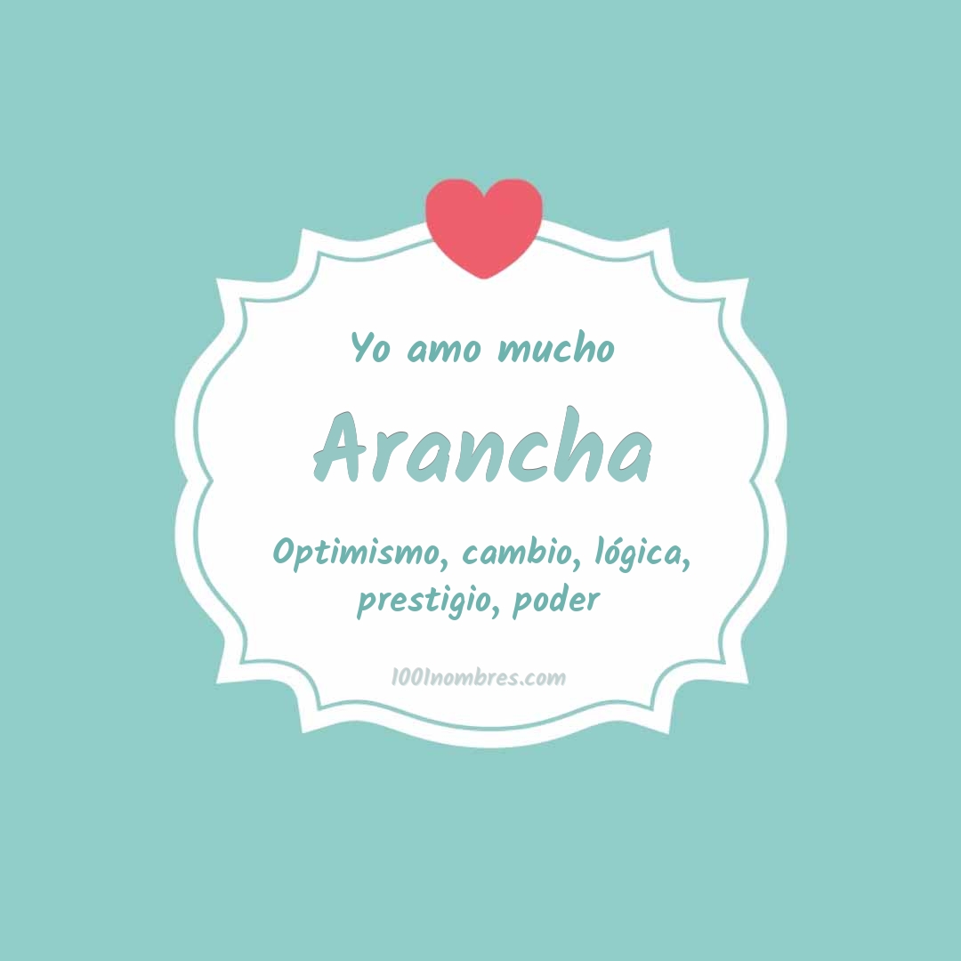 Yo amo mucho Arancha Yo amo mucho Arancha