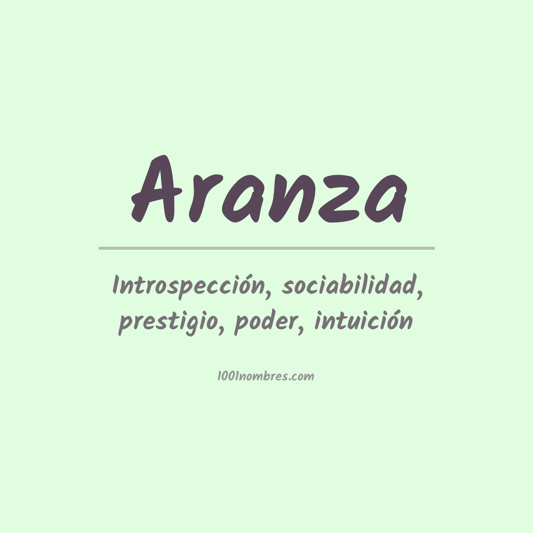 Significado del nombre Aranza