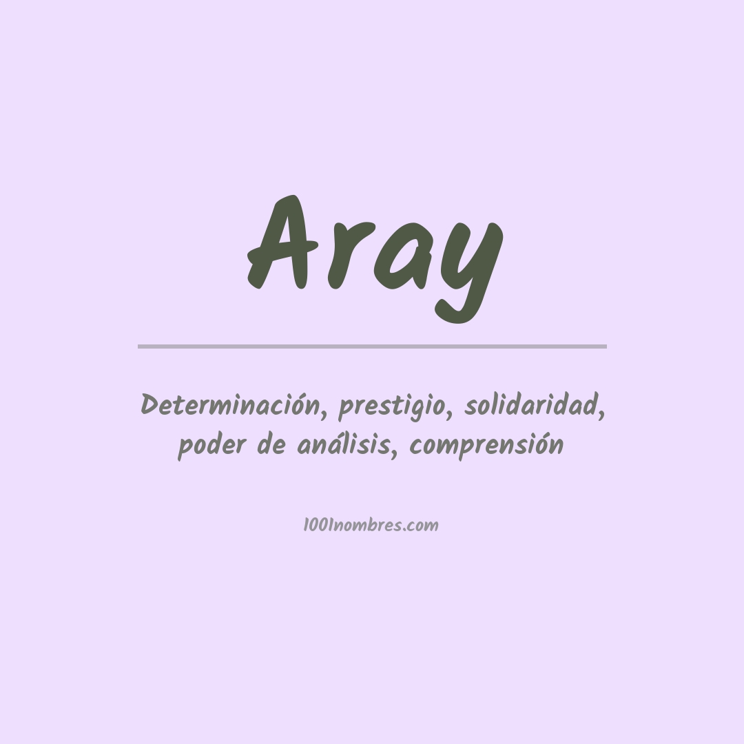 Significado del nombre Aray