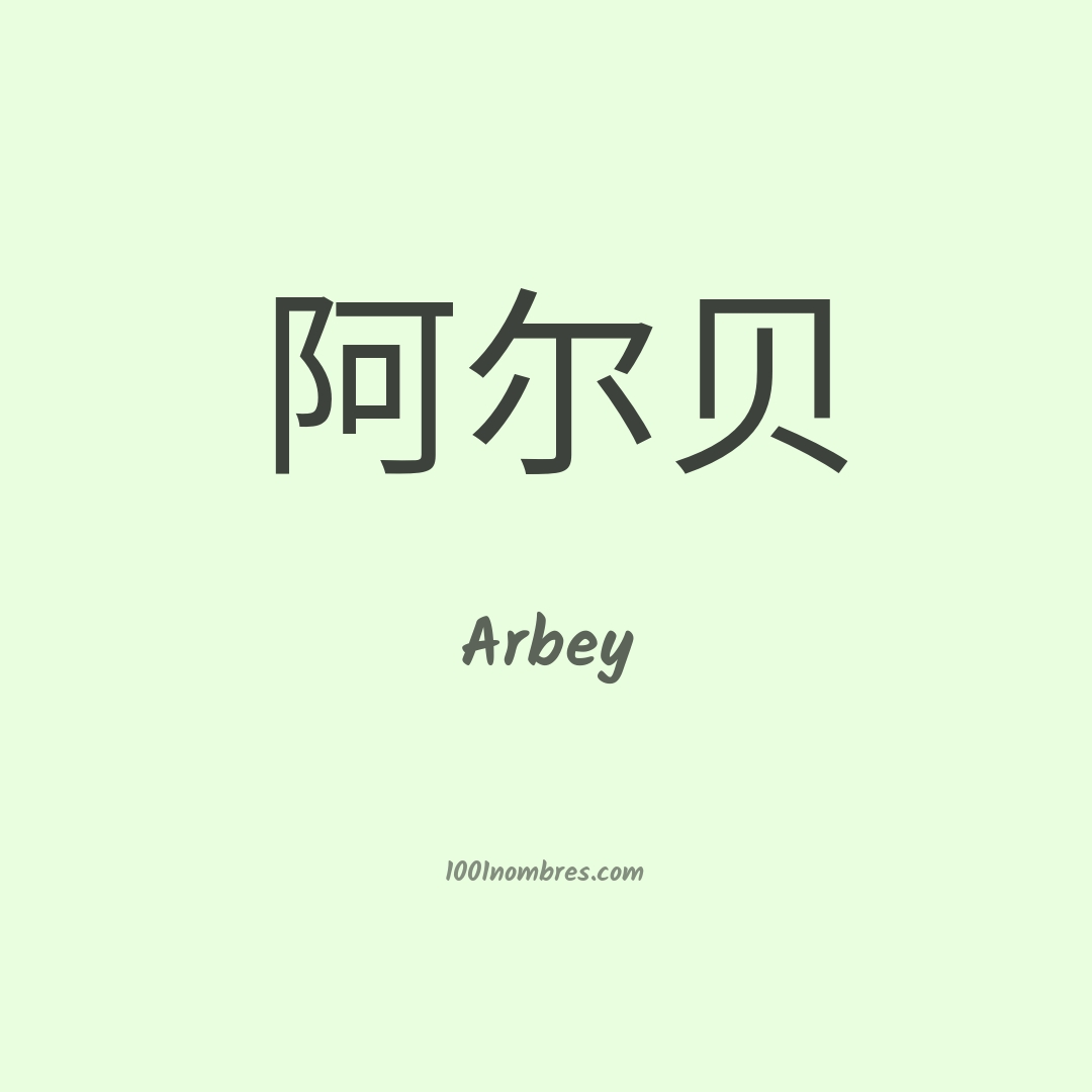 Arbey en chino Arbey en chino