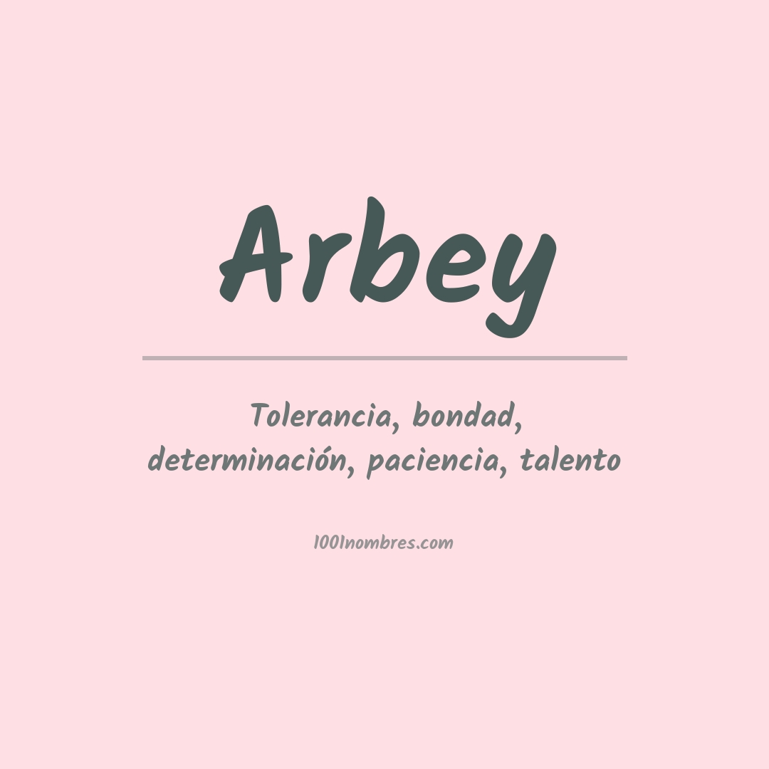 Significado del nombre Arbey Significado del nombre Arbey