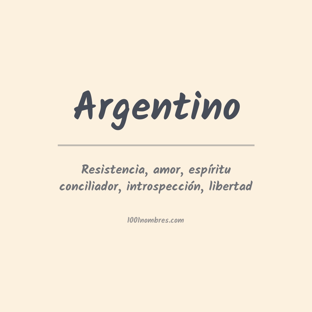 Significado del nombre Argentino