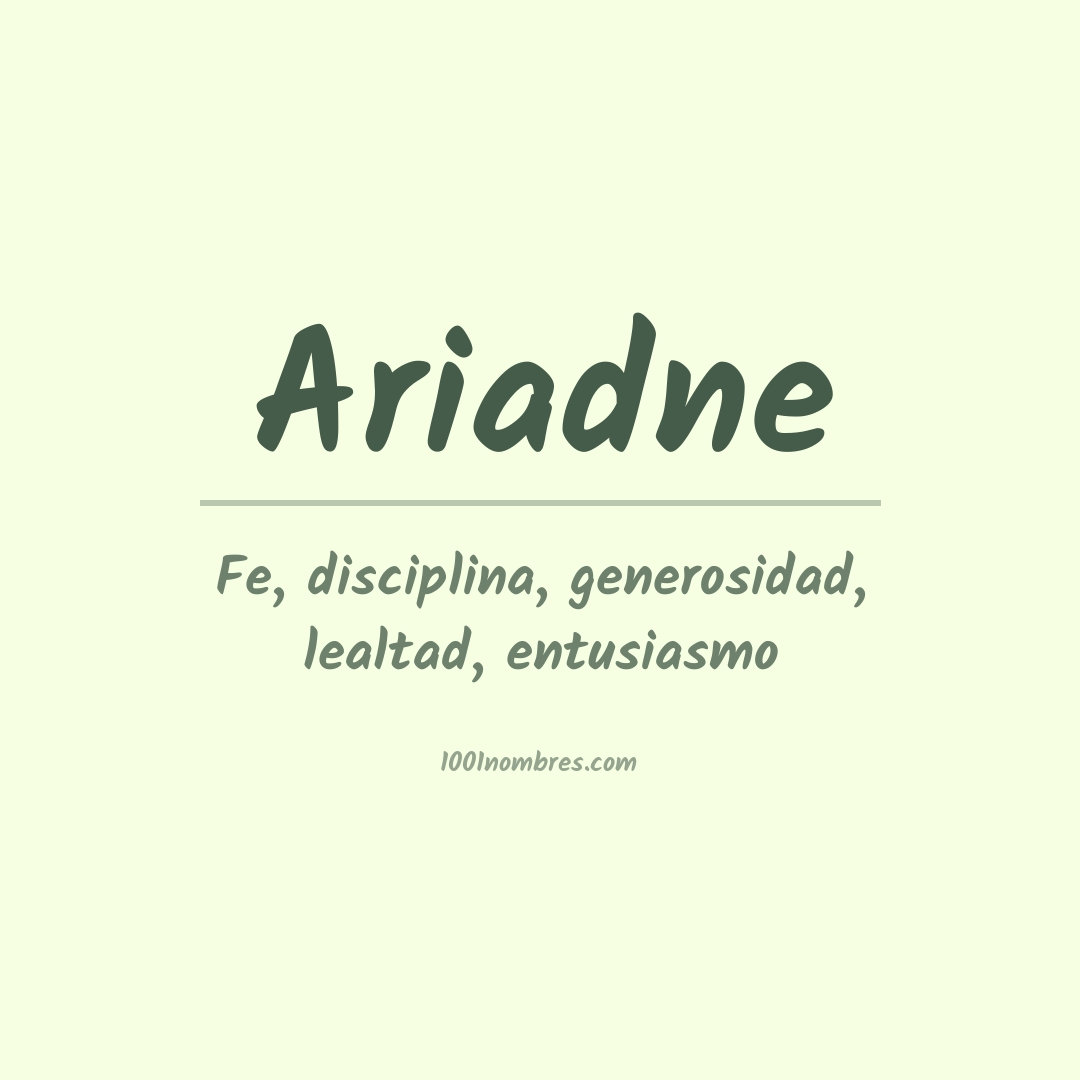Significado del nombre Ariadne
