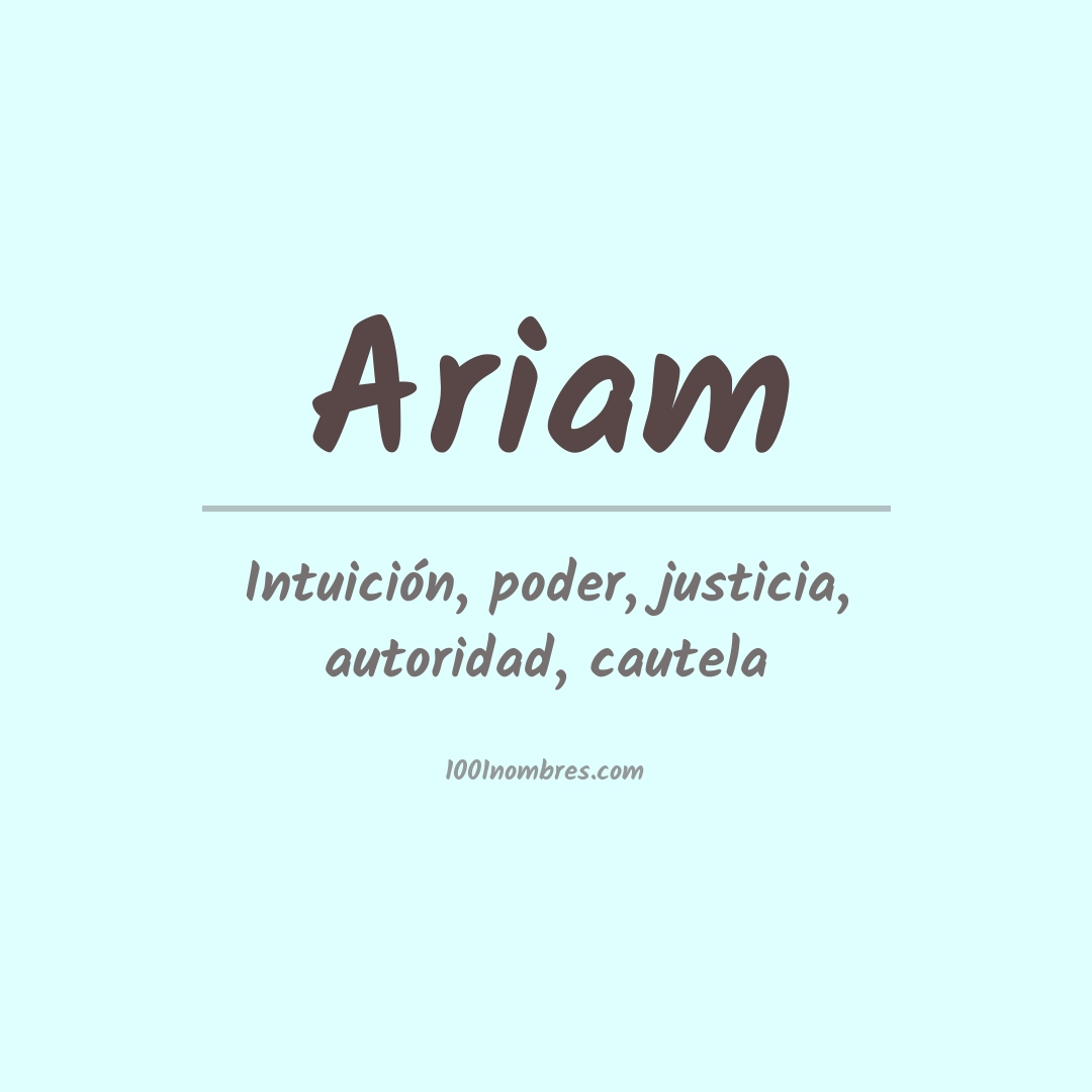 Significado del nombre Ariam