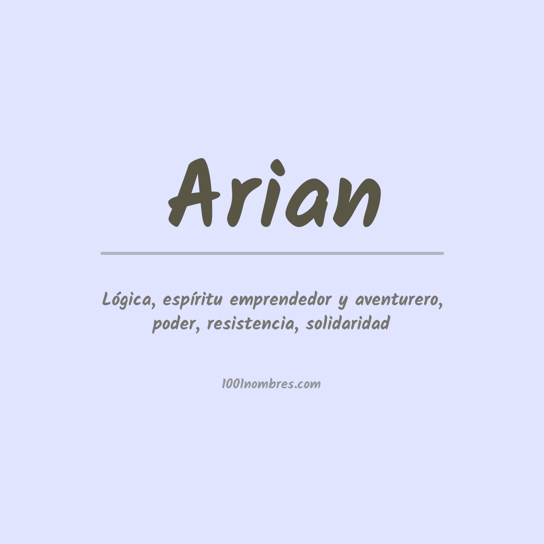 Significado del nombre Arian