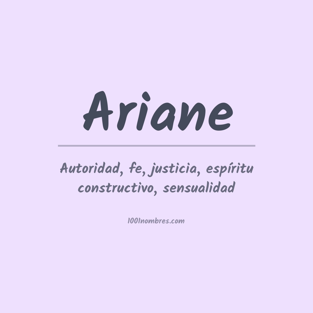Significado del nombre Ariane