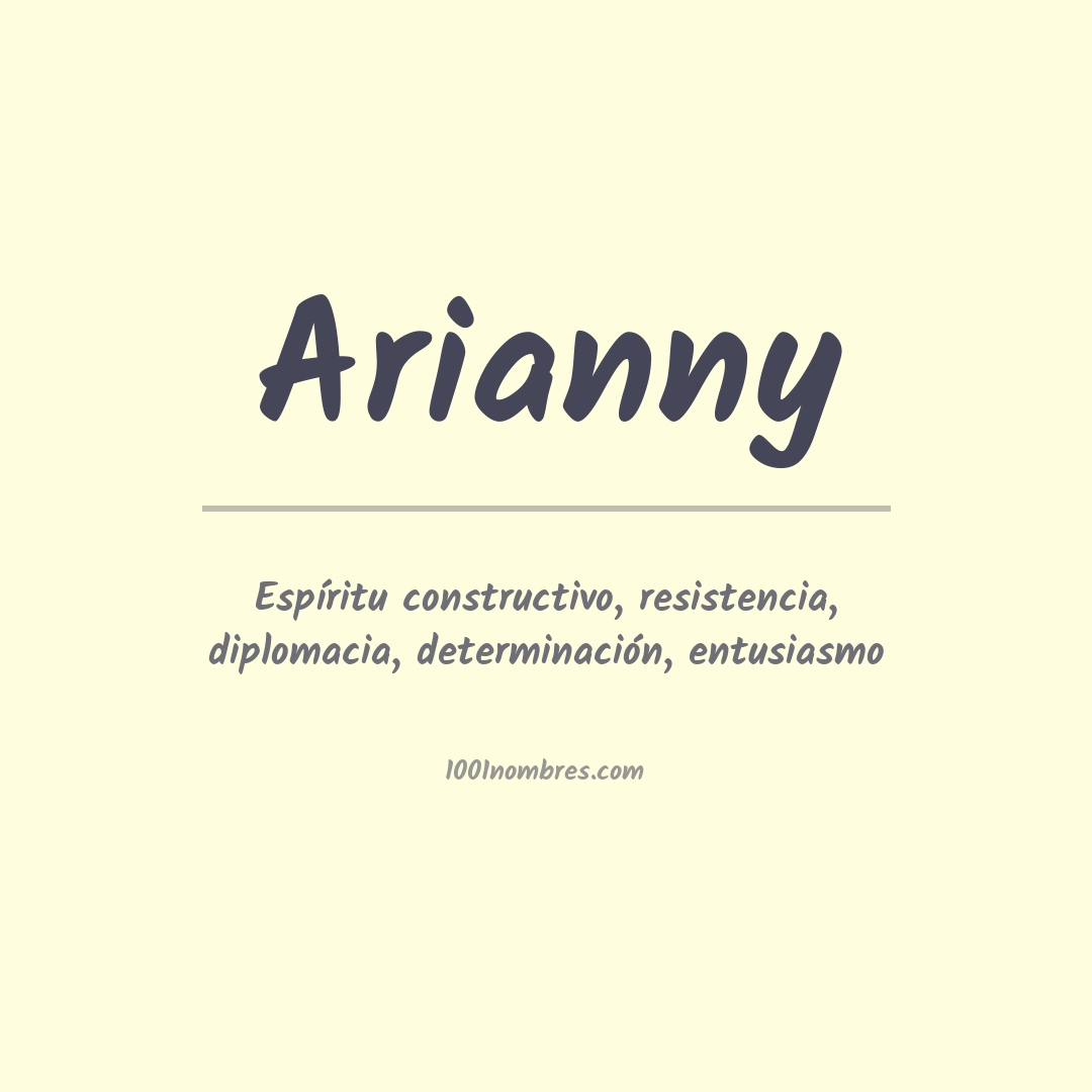 Significado del nombre Arianny