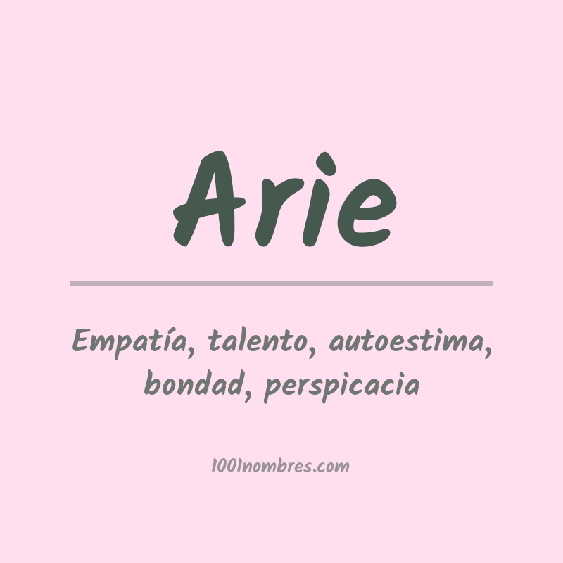 Significado del nombre Arie Significado del nombre Arie