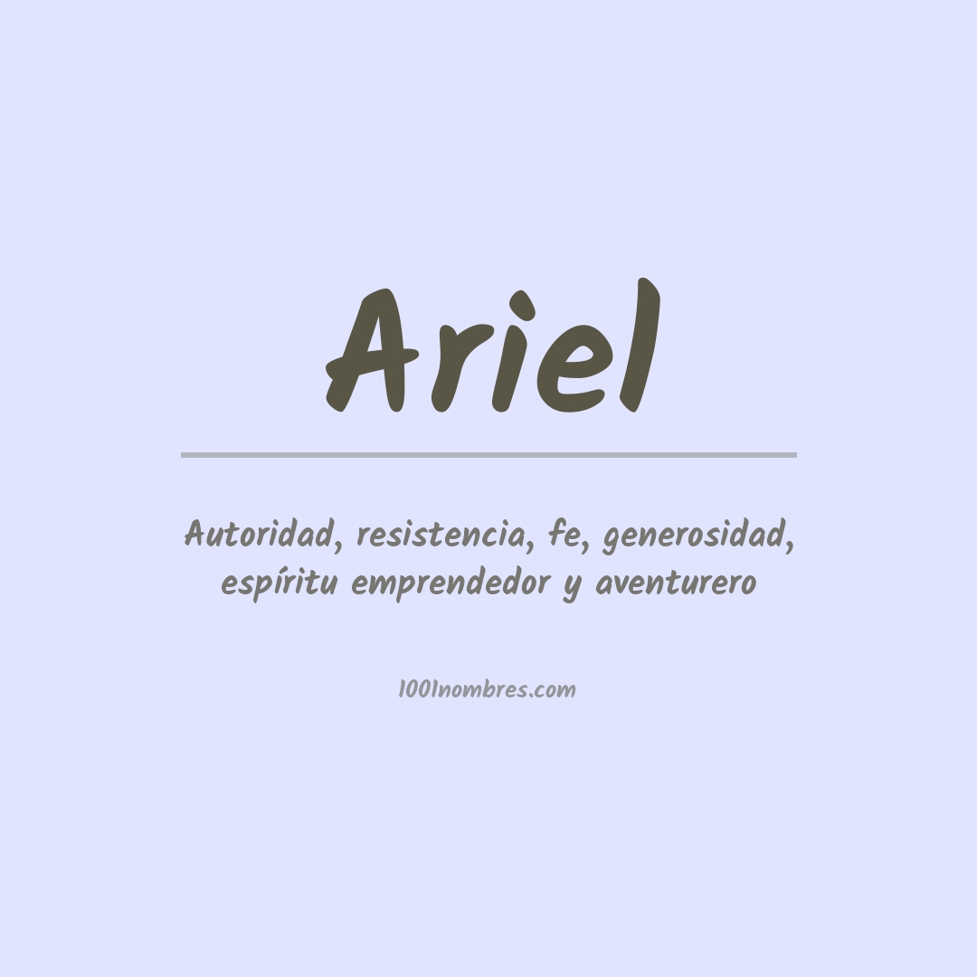 Significado del nombre Ariel