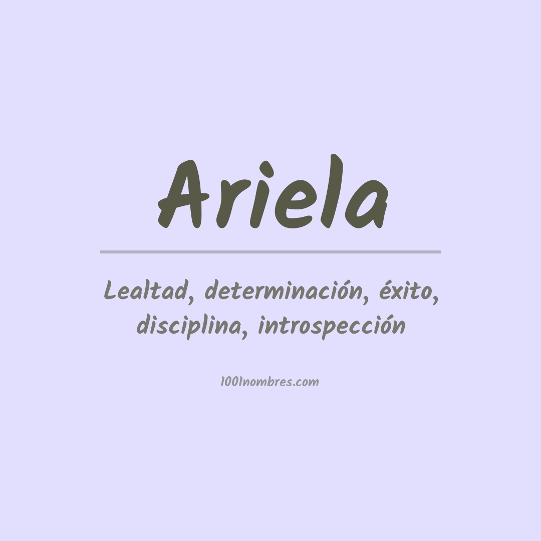 Significado del nombre Ariela Significado del nombre Ariela