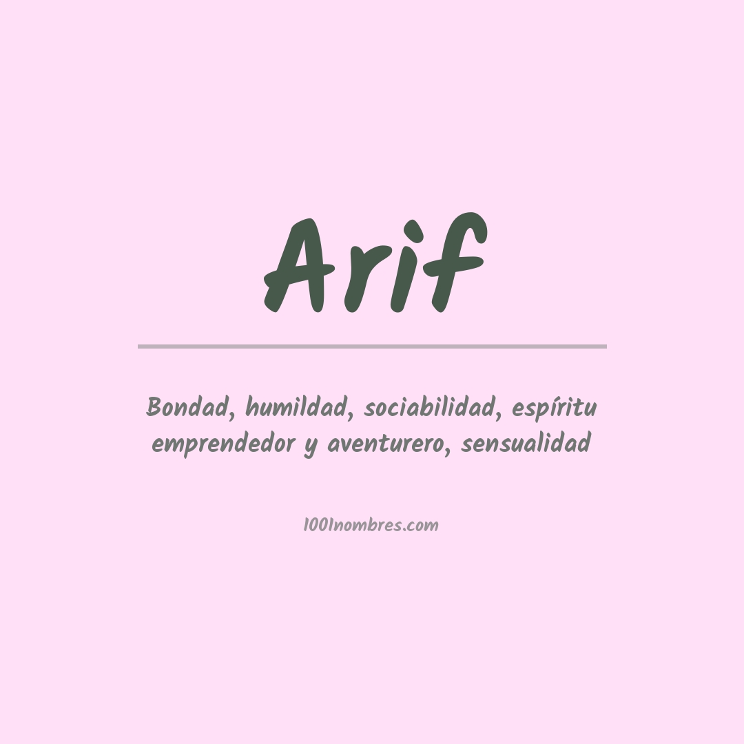 Significado del nombre Arif