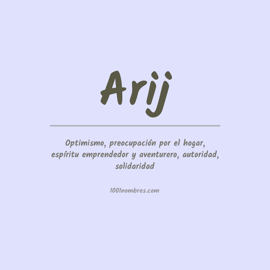 Significado del nombre Arij Significado del nombre Arij