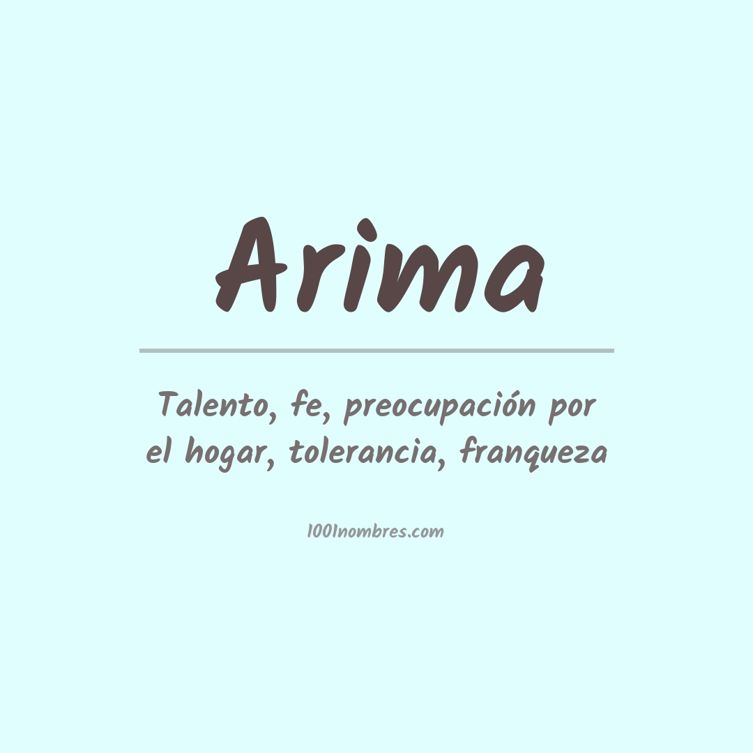 Significado del nombre Arima