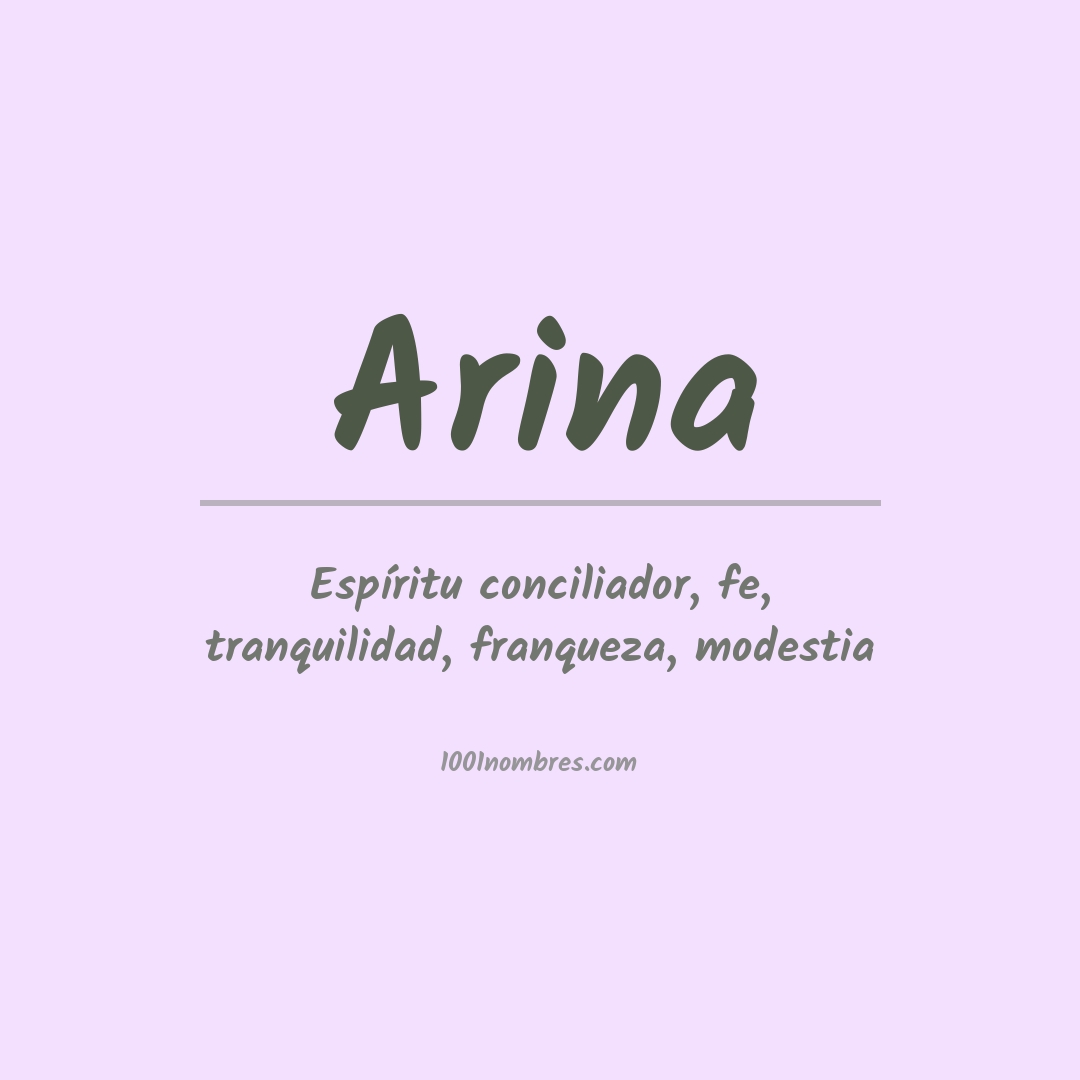 Significado del nombre Arina Significado del nombre Arina