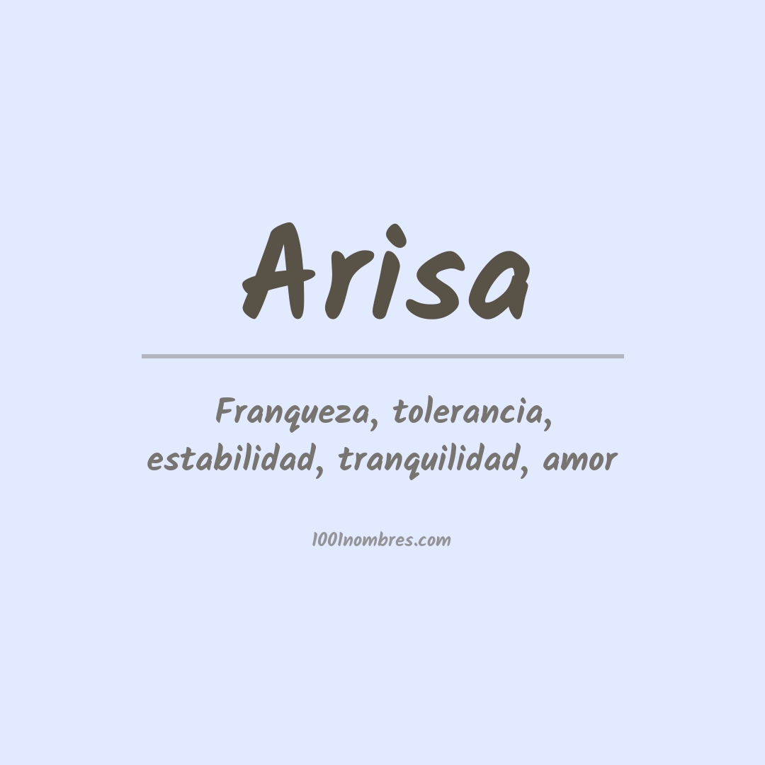 Significado del nombre Arisa