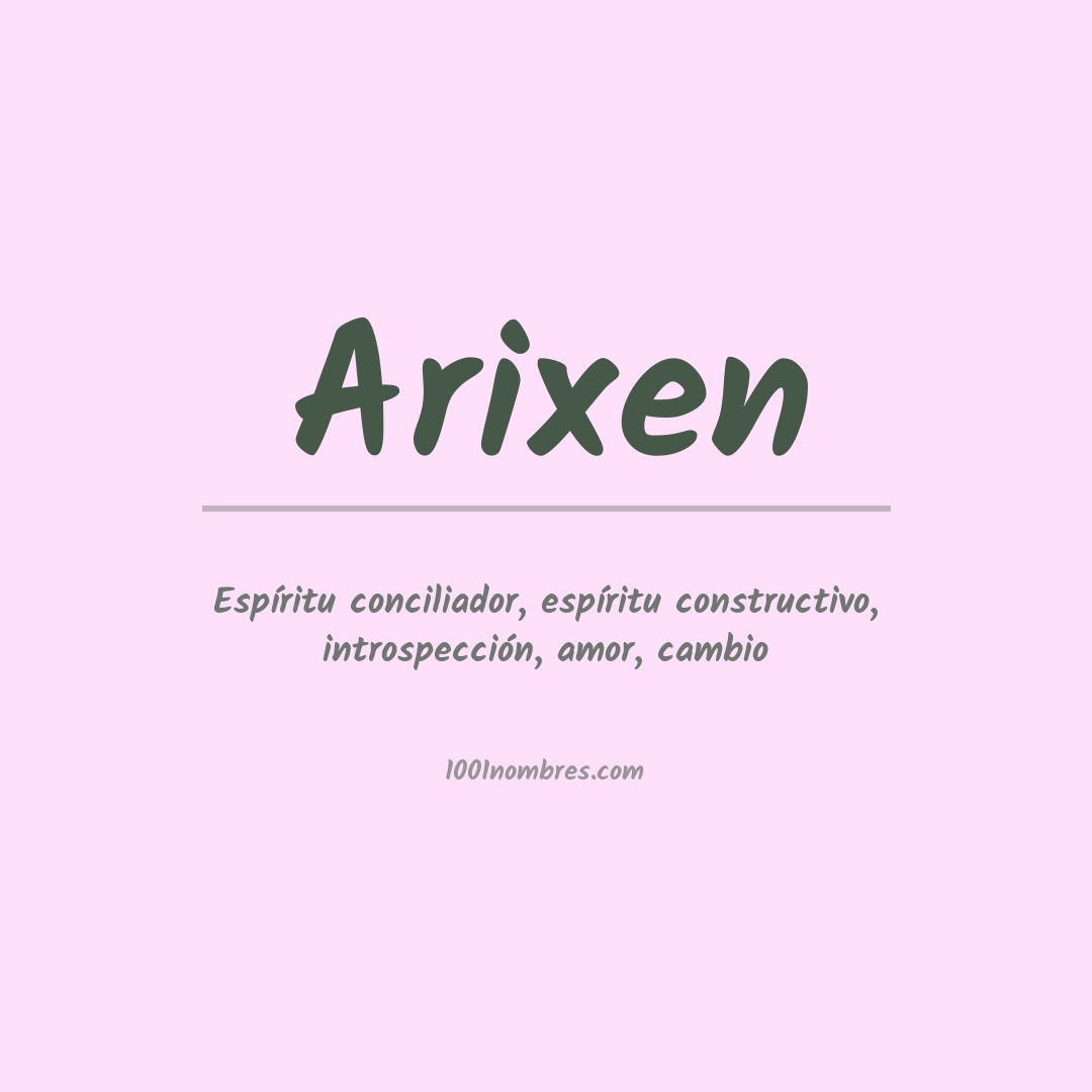 Significado Del Nombre Arixen