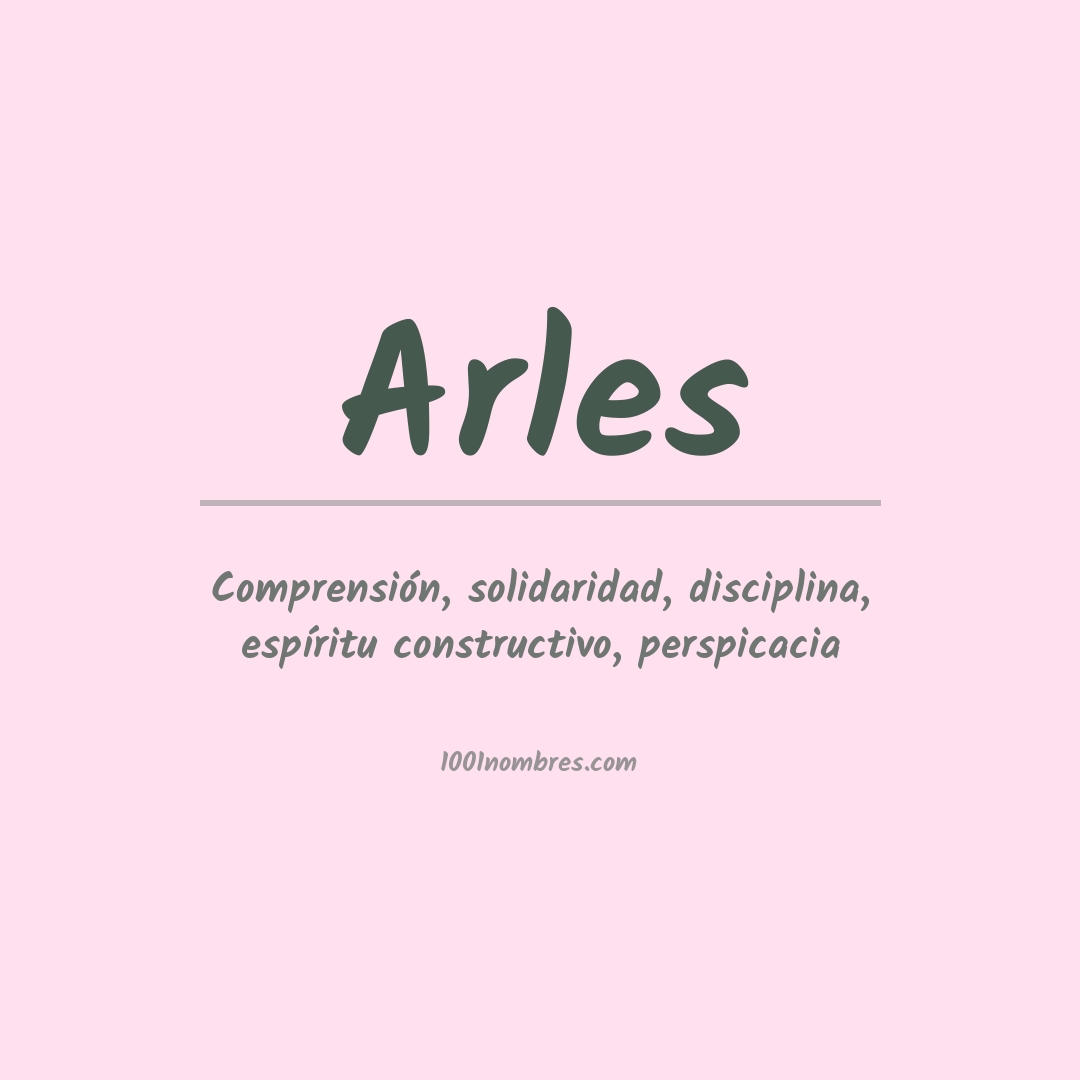 Significado del nombre Arles