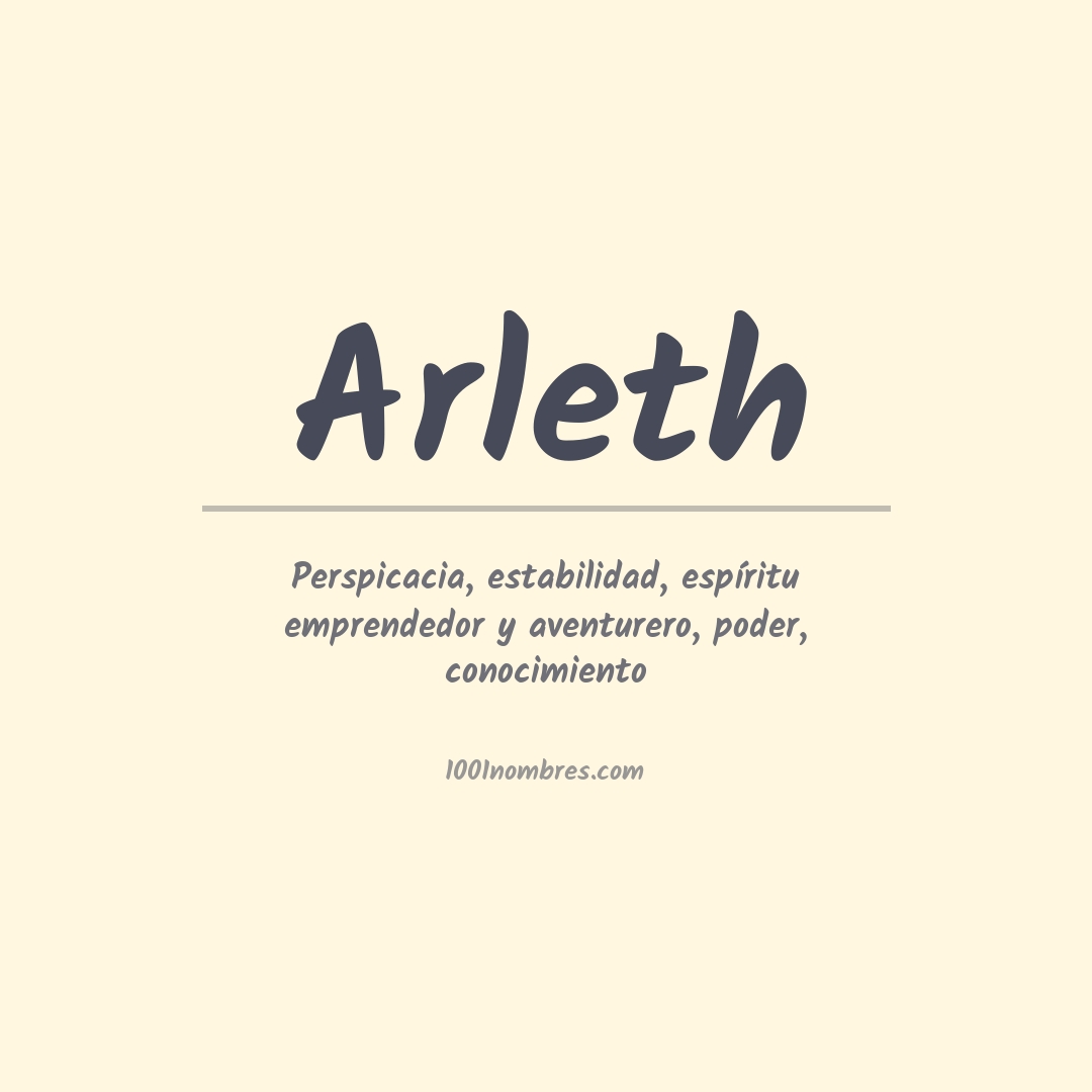 Significado del nombre Arleth