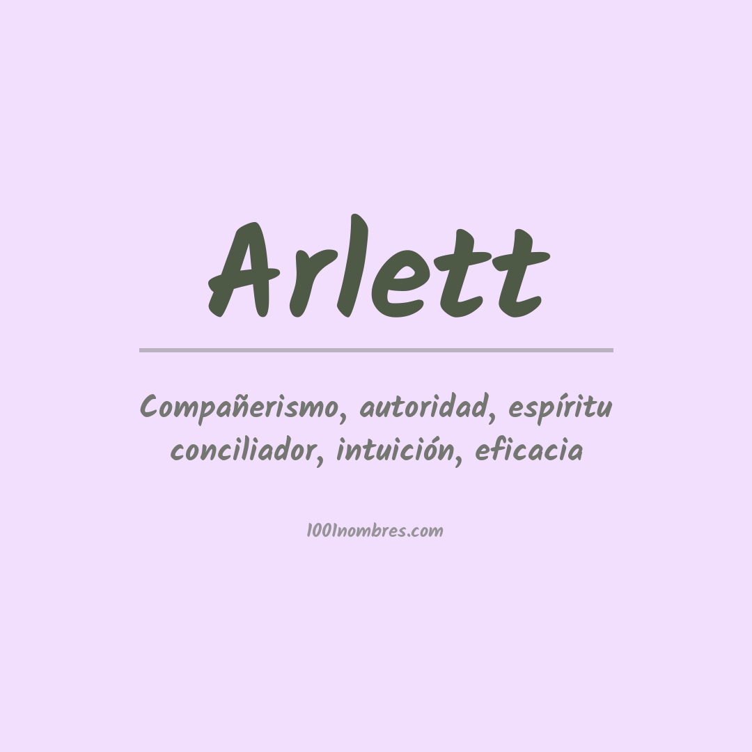 Significado del nombre Arlett