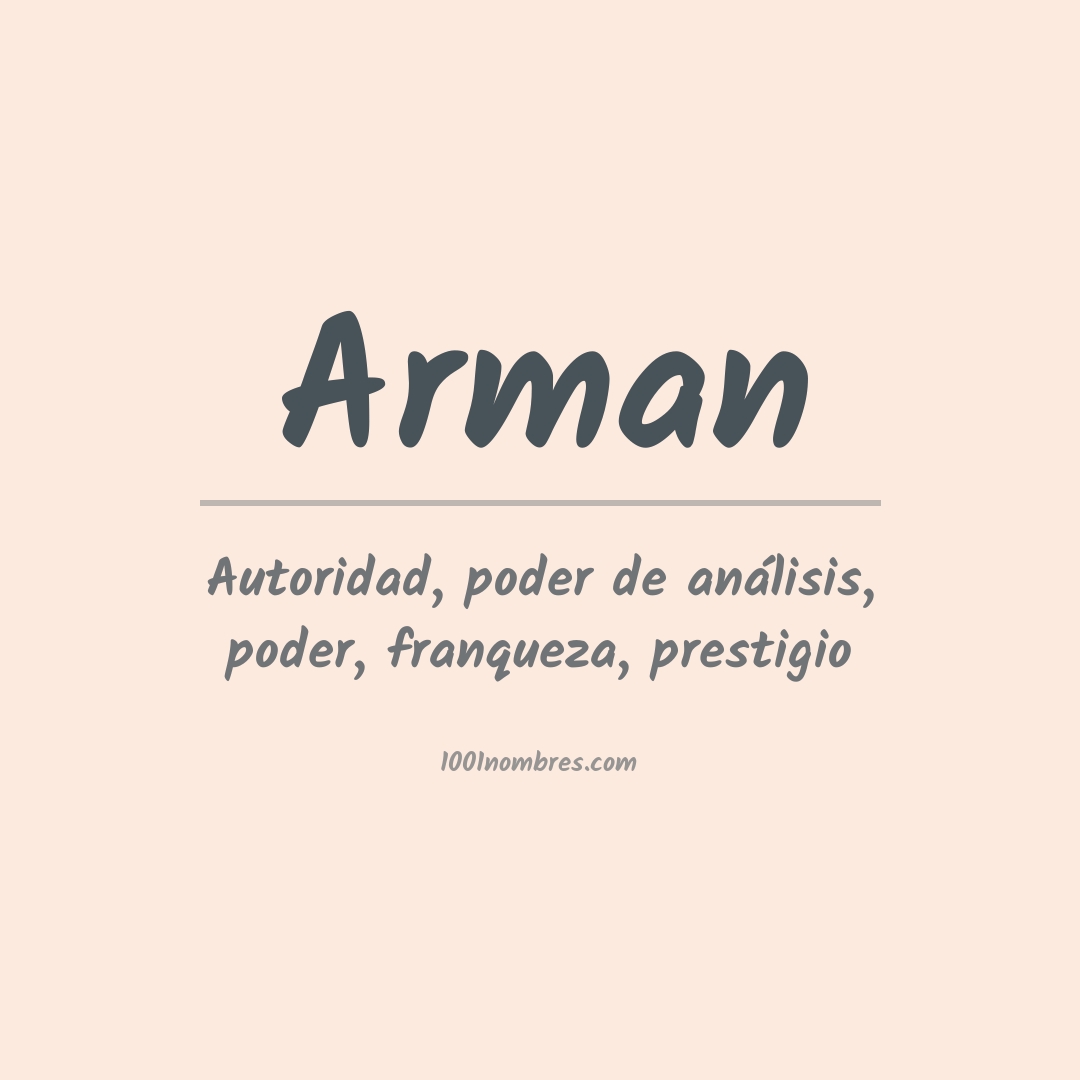 Significado del nombre Arman