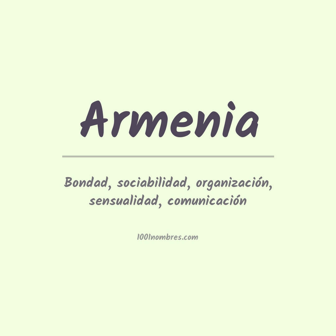 Significado del nombre Armenia