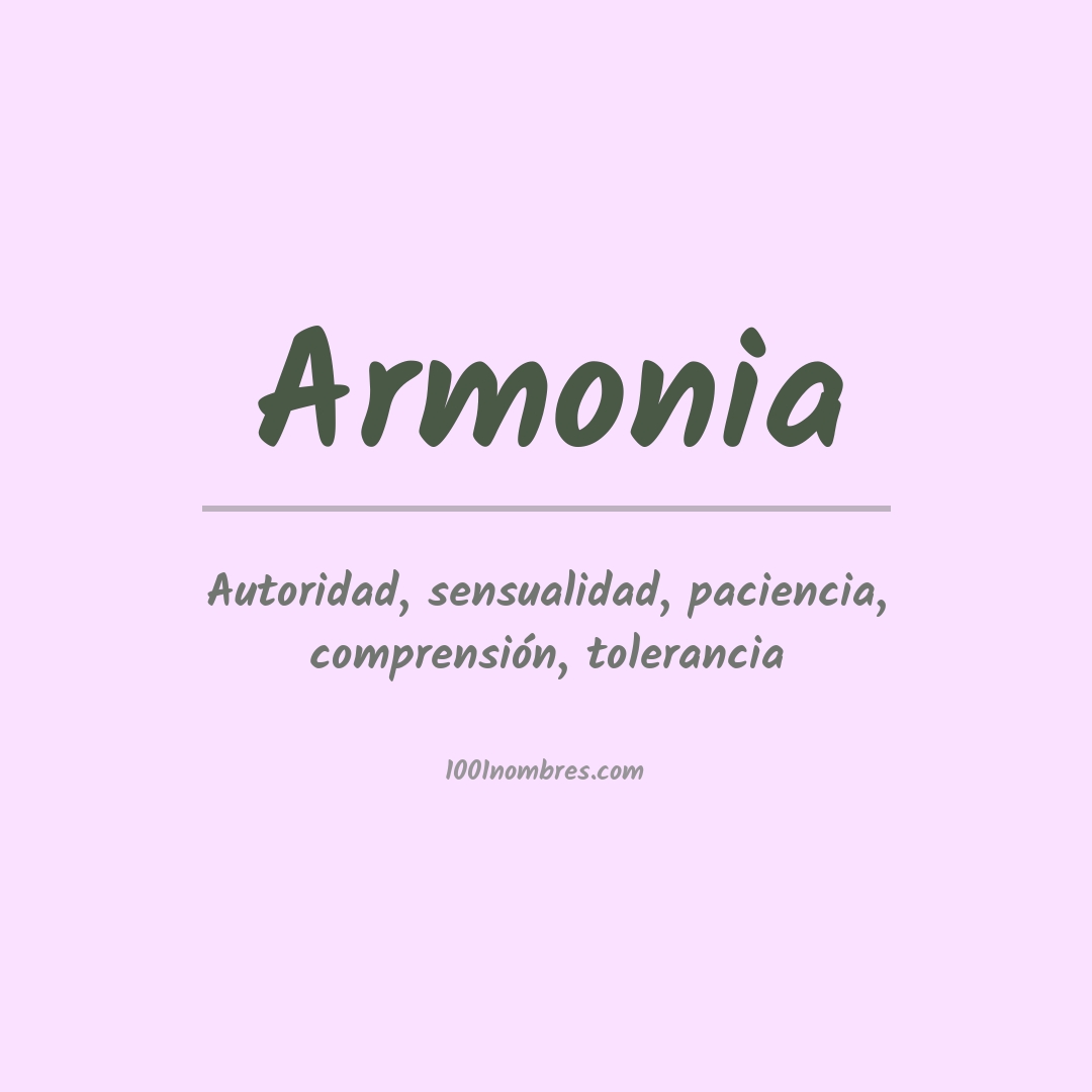 Significado del nombre Armonia