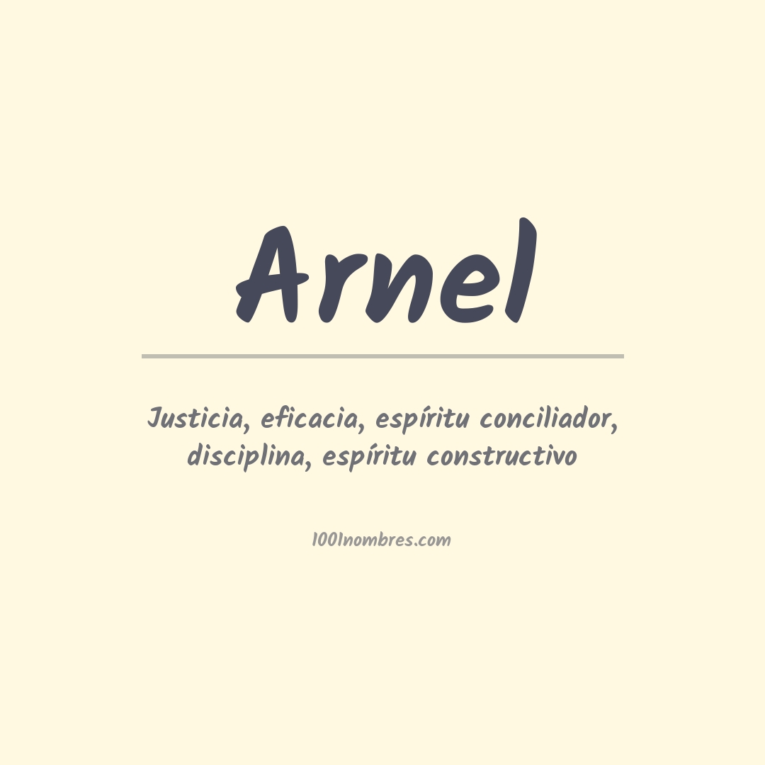 Significado del nombre Arnel Significado del nombre Arnel