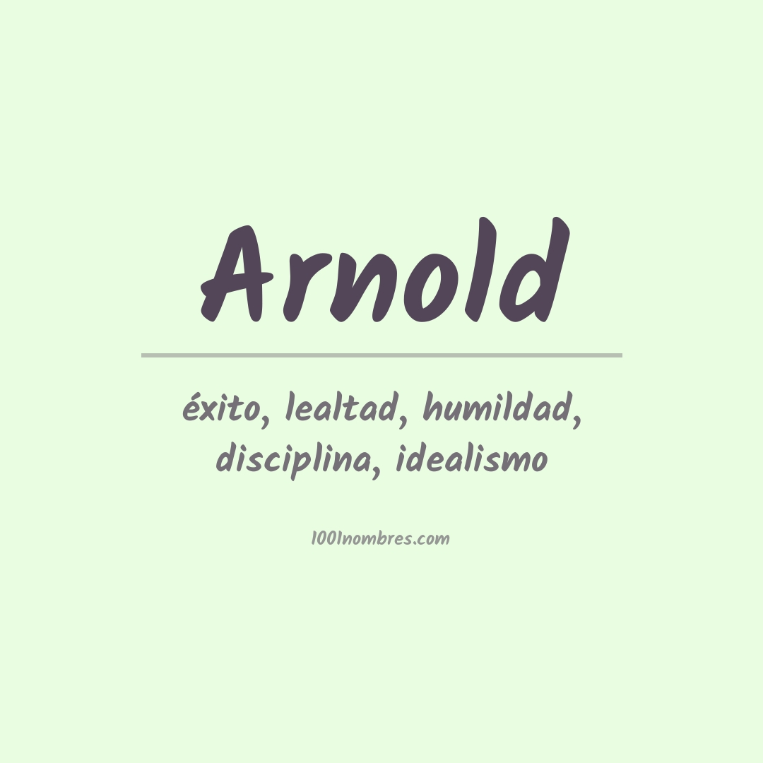 Significado del nombre Arnold