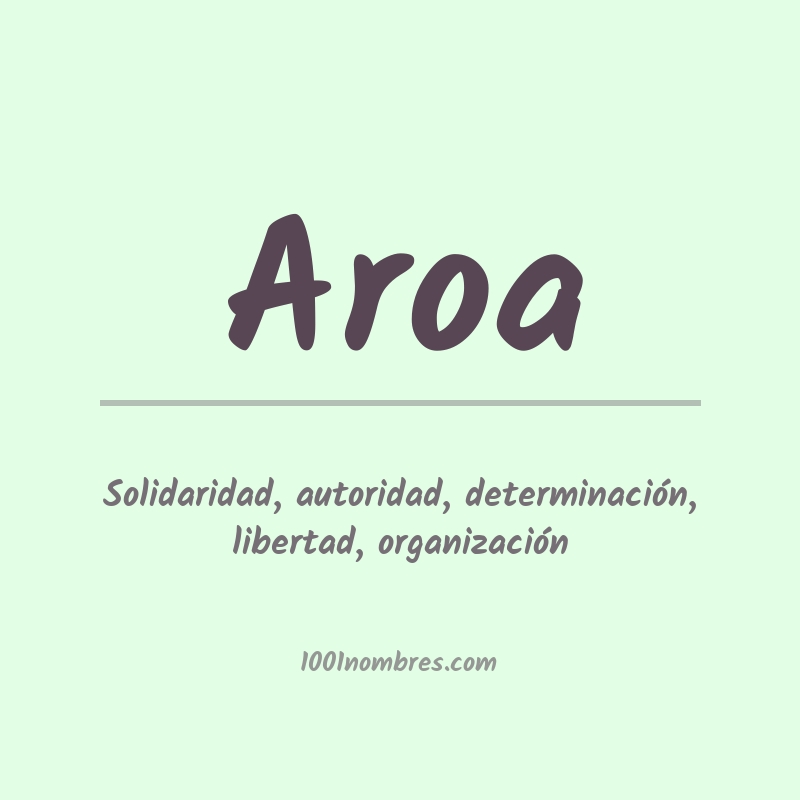 Significado del nombre Aroa Significado del nombre Aroa