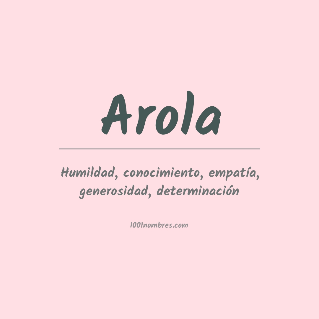 Significado del nombre Arola