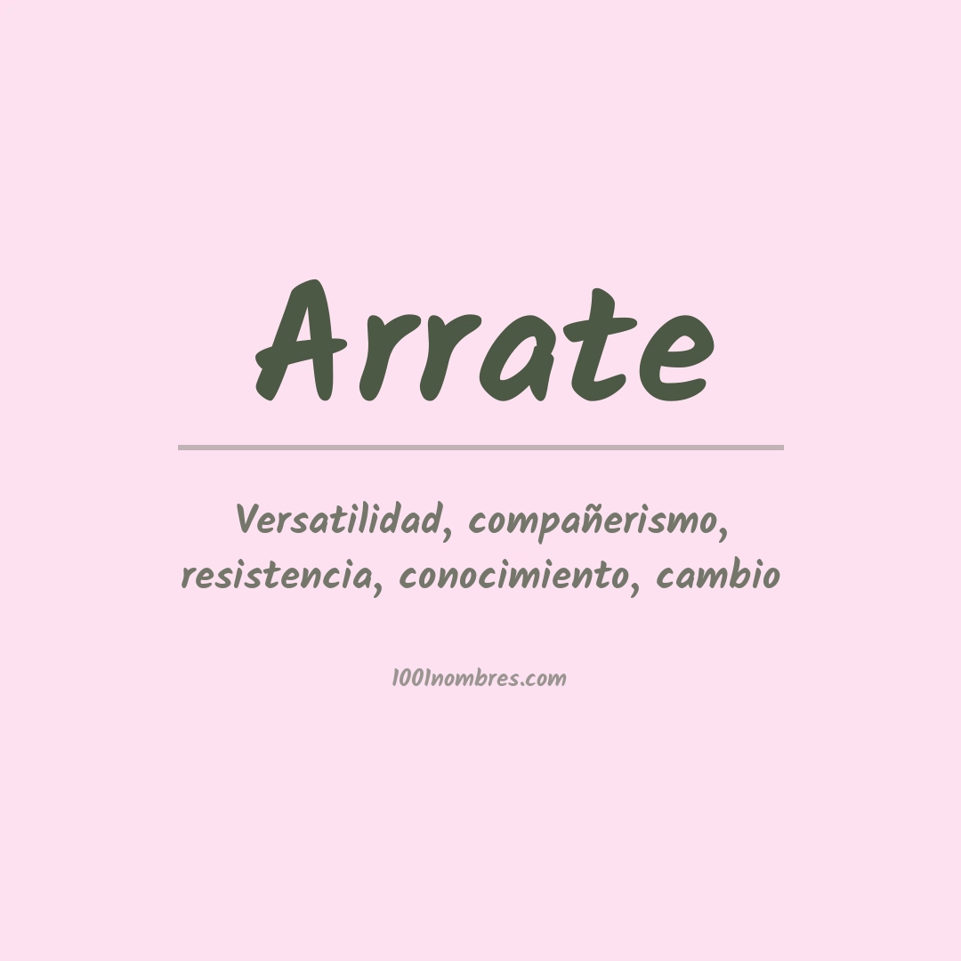 Significado del nombre Arrate Significado del nombre Arrate