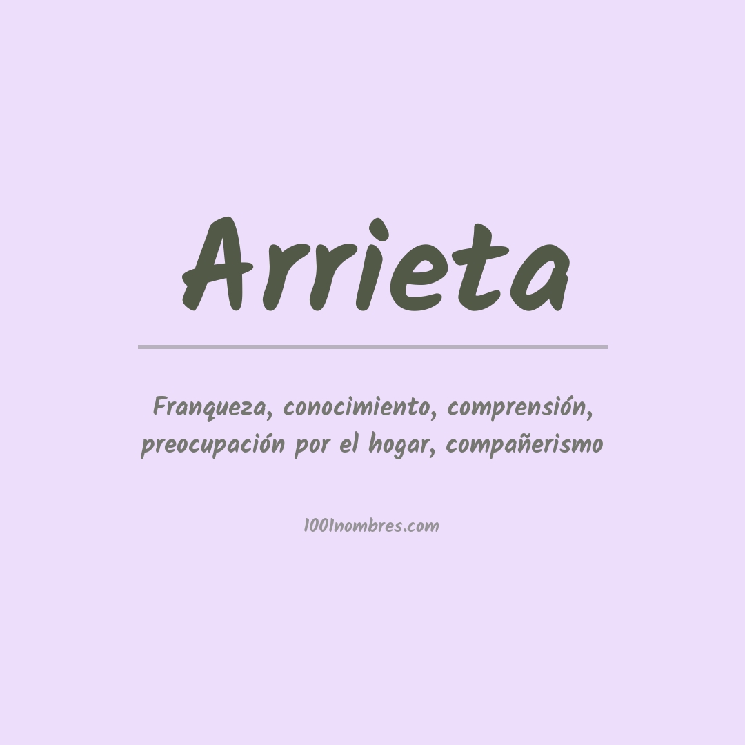 Significado del nombre Arrieta