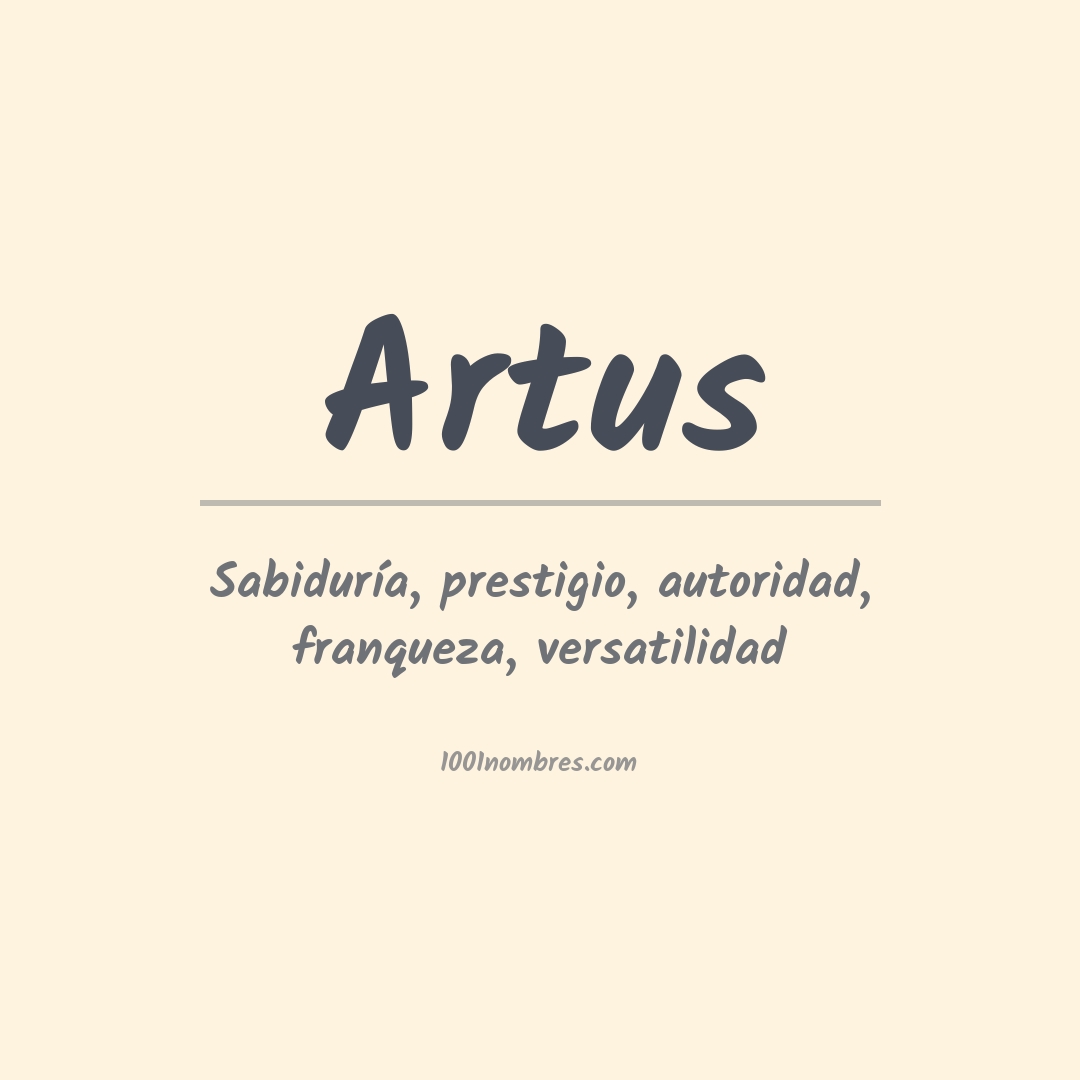 Significado del nombre Artus