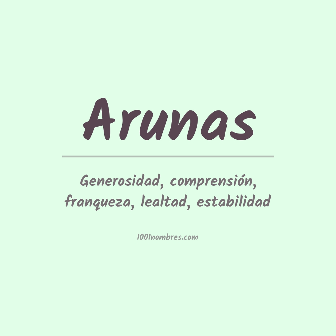 Significado del nombre Arunas Significado del nombre Arunas