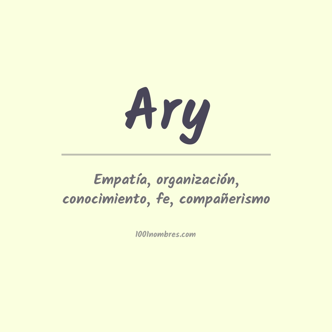 Significado del nombre Ary