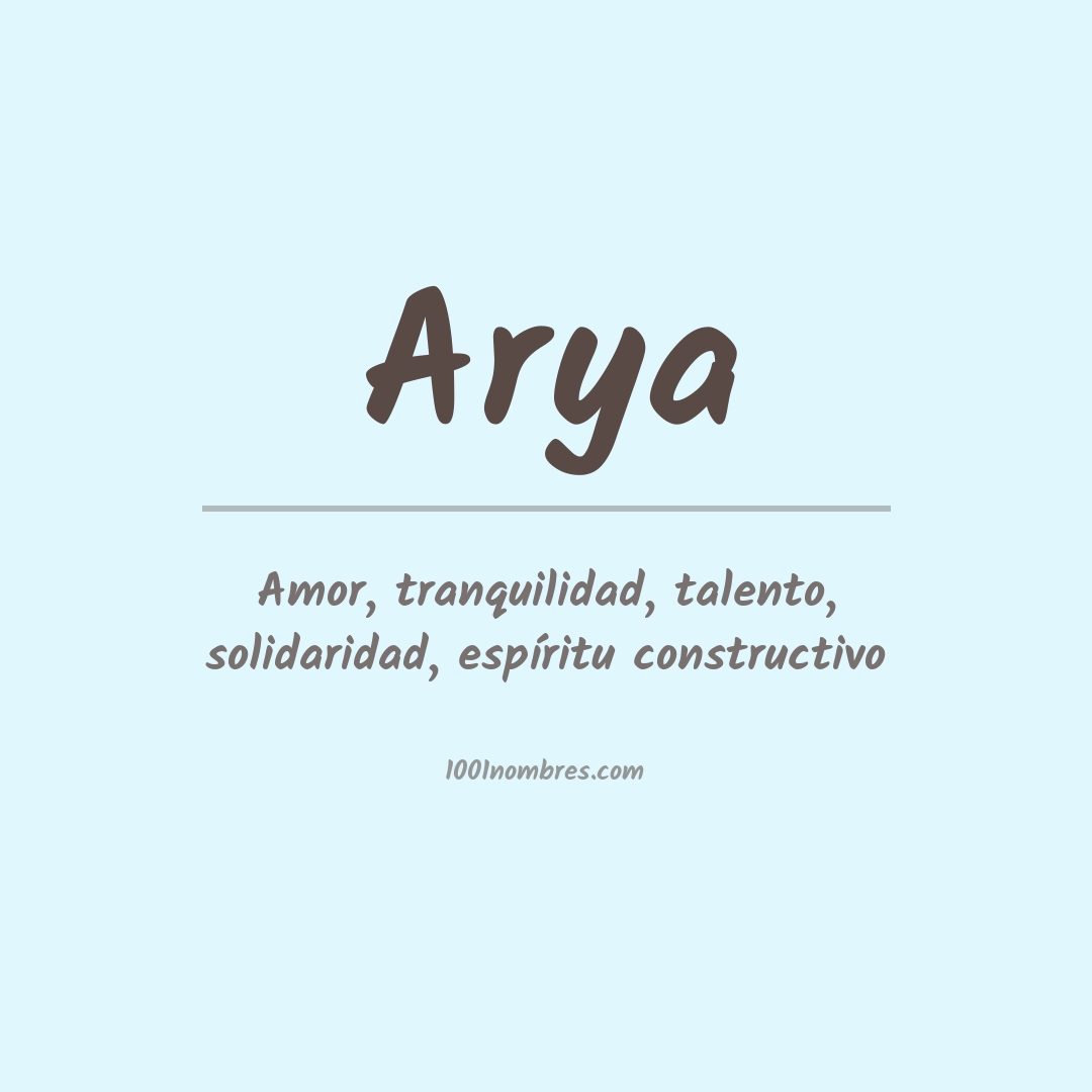 Significado del nombre Arya