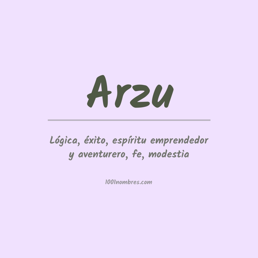 Significado del nombre Arzu