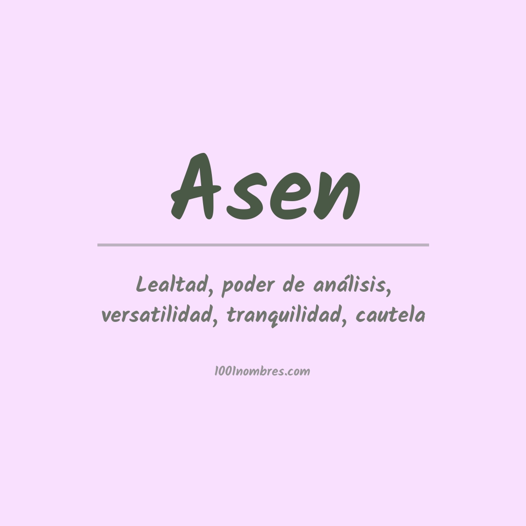Significado del nombre Asen Significado del nombre Asen