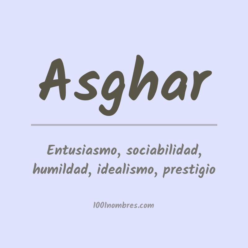 Significado del nombre Asghar Significado del nombre Asghar