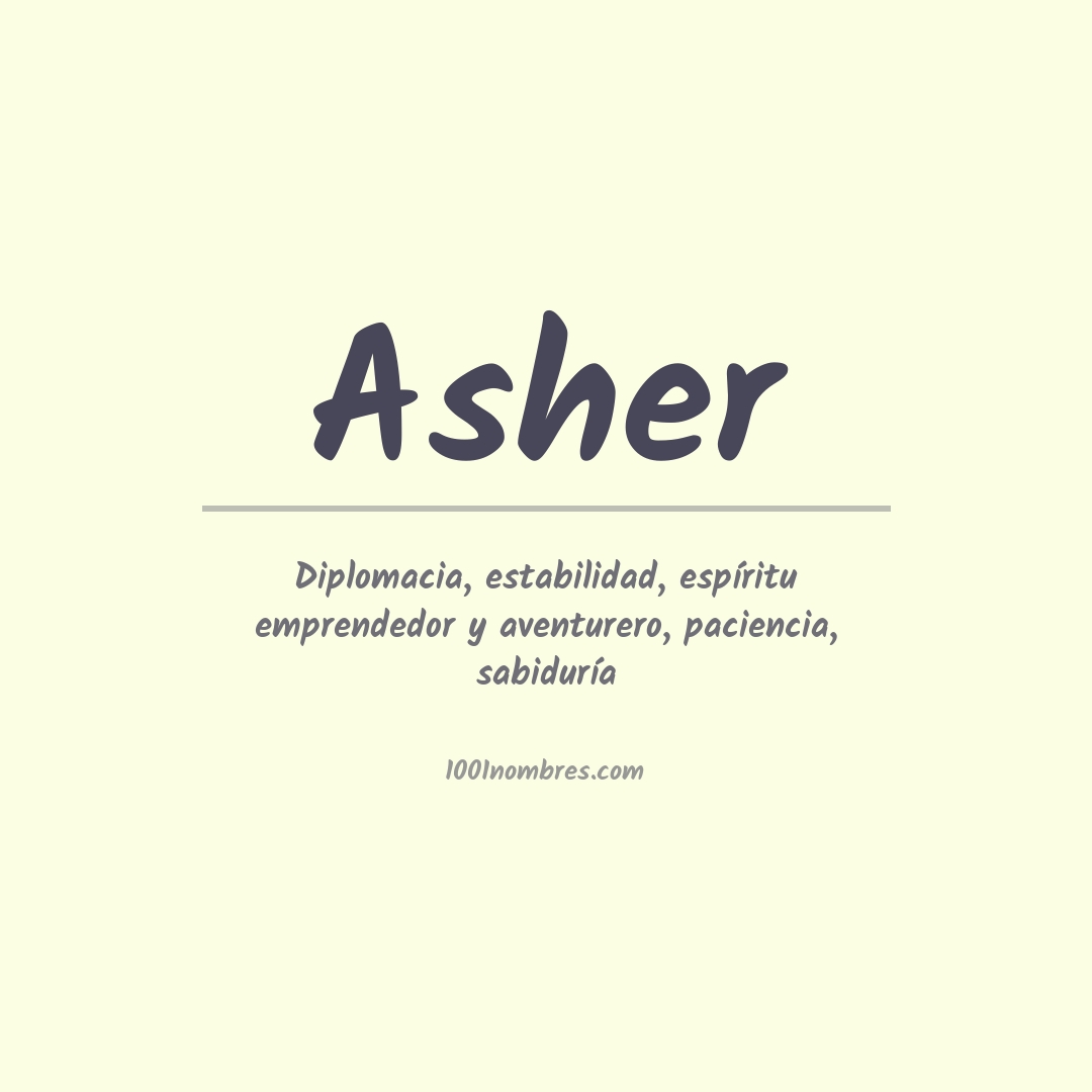 Significado del nombre Asher