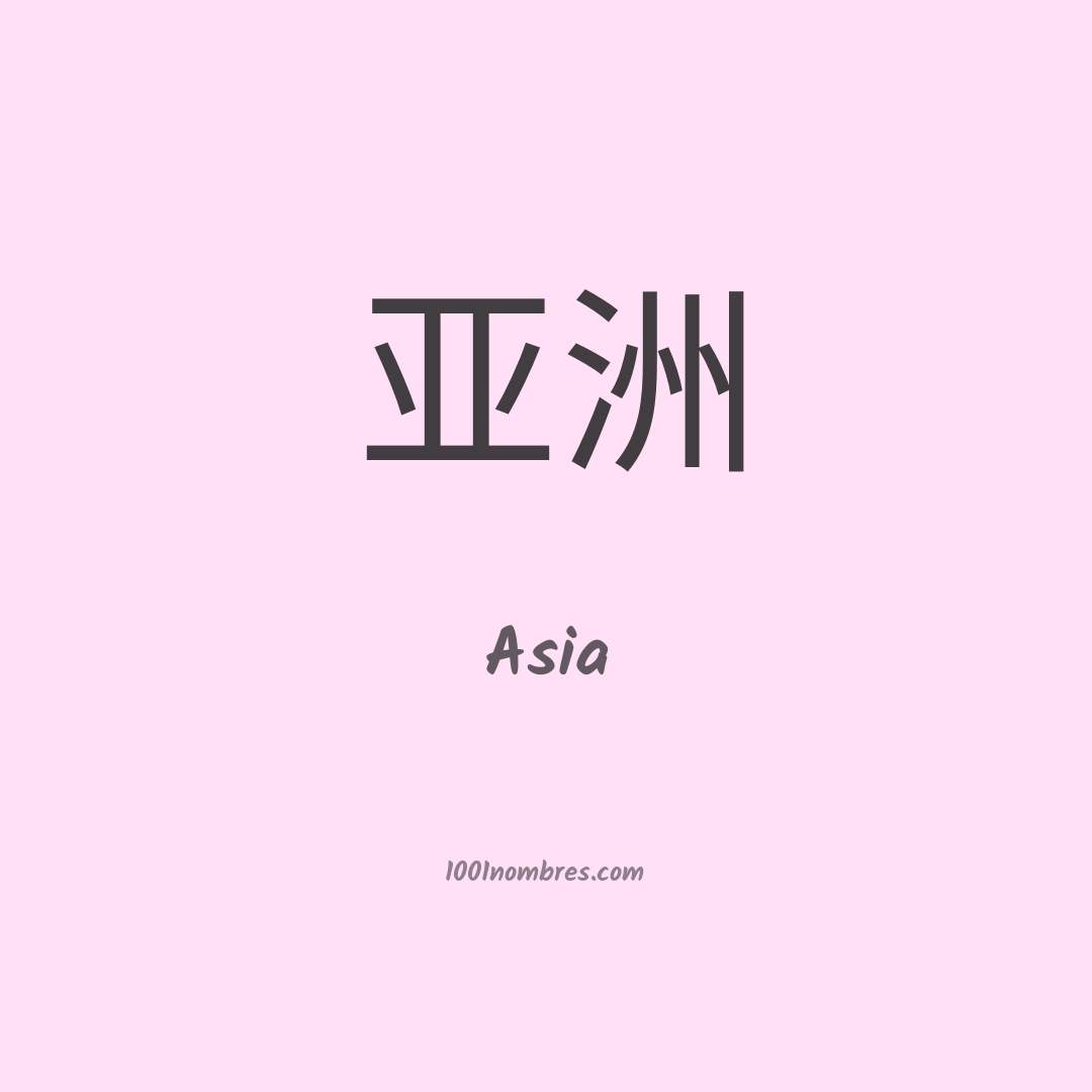 Asia en chino Asia en chino
