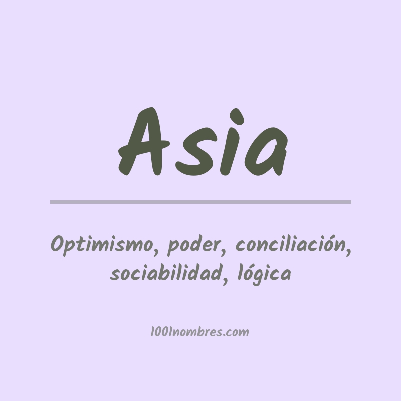Significado del nombre Asia Significado del nombre Asia